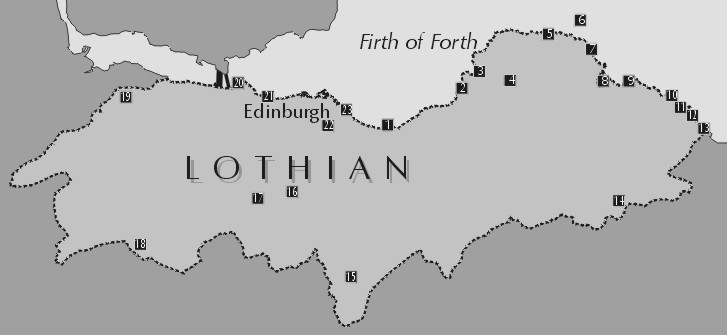 lothian-sites where to birdwatch - map#